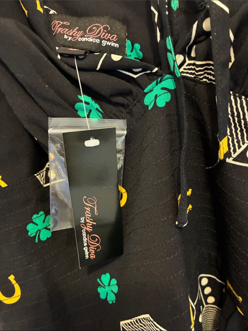Trashy Diva Black Printed Maxi Dress with Strappy V-Neck - Picture 4 of 4